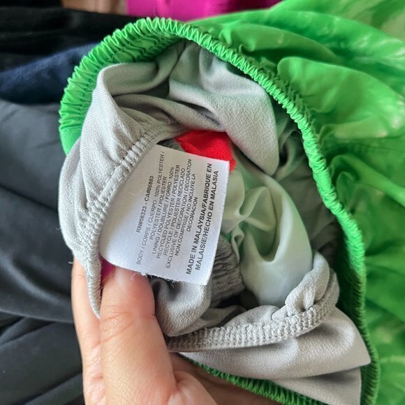 Nike Dri Fit Tempo Running Shorts Track Womens Size S Green Coral Tie Dye 455702 - Picture 5 of 6